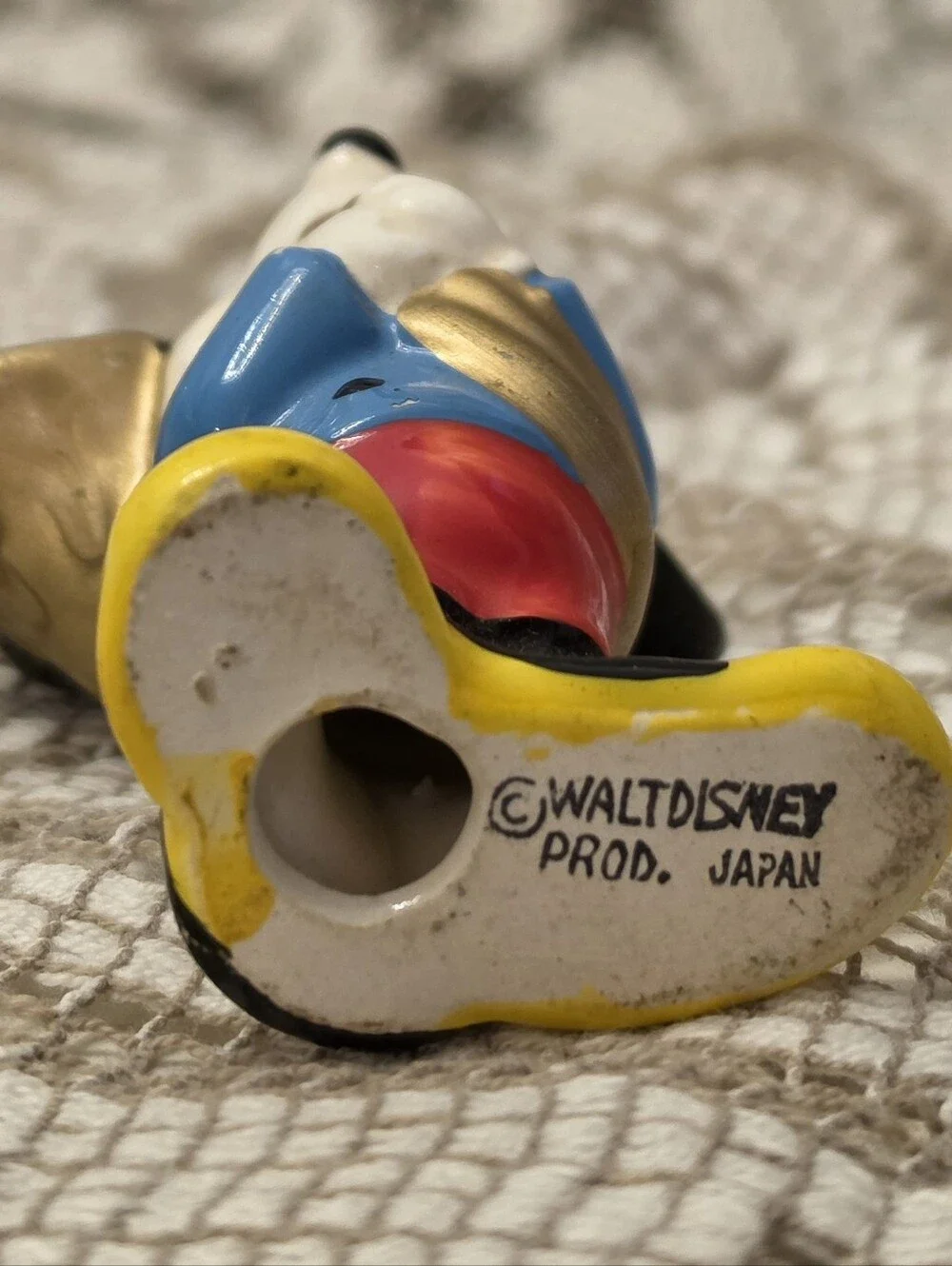 VTG Walt Disney Pro. Mickey Mouse Tuba Marching Band Ceramic Figurine Japan